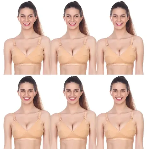 Women's Solid Bra pack of 6]