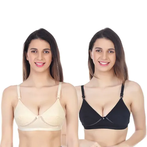 Buy Fabluk® Supreme Comfort Silk Smooth Bra - L-3XL Plus Size, Stretch  Fashion,Running,Shockproof Brassiere Top, Comfortable & Breathable,  Non-Trace, Double Padded with Support,Push Up Bra (L, Beige) at