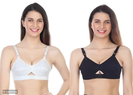 Cotton Bra CK Pack of 2 White and Black Color