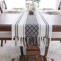 Alef Table Runner 6 Seater (14x72) for Dining Table, Heat Resistant Table Runners for Living/Dining Room/Guestroom - (A03)-thumb2