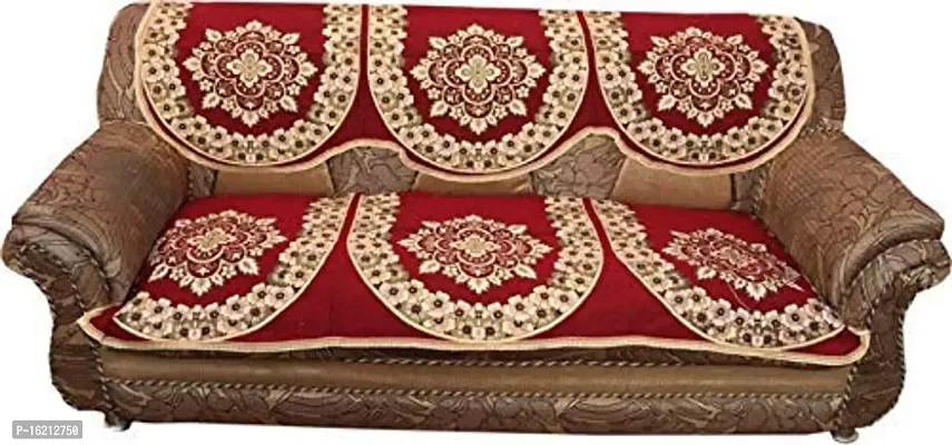 Alef Cotton 3 Seater Sofa Cover (Set of 2), Size- Standard, Multi Color (Multi-07)
