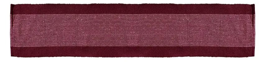 Alef Dining Table1 Runner Machine Washable (13x72 inch) (Maroon  White)-thumb1