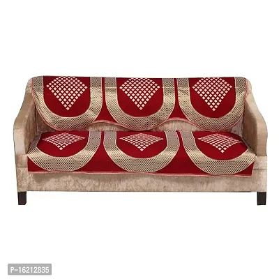 Alef Cotton 3 Seater Sofa Cover (Set of 2), Size- Standard, Multi Color (Multi-02)
