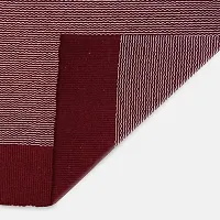 Alef Cotton Carpet (2x5 Feet) for Living Room, Bedroom, Bedside Runner, Guest Room = (Red)-thumb2