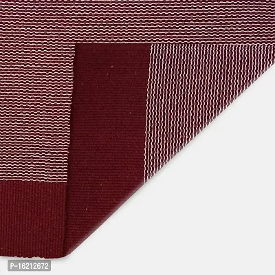 Alef Cotton Carpet (2x5 Feet) for Living Room, Bedroom, Bedside Runner, Guest Room = (Red)-thumb3