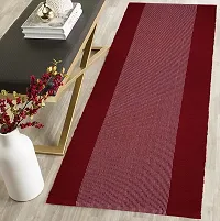 ALEF? Cotton Runner Superfine Carpet |Living Room| Bedroom | Hall | School | Temple | Bedside Runner|-|24 inch x 60 inch| (Maroon New)-thumb1