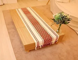 Alef Table Runner 6 Seater (14x72) for Dining Table, Heat Resistant Table Runners for Living/Dining Room/Guestroom - (A04)-thumb2