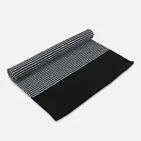 Alef Cotton Carpet (2x5 Feet) for Living Room, Bedroom, Bedside Runner, Guest Room - (Black,)-thumb3