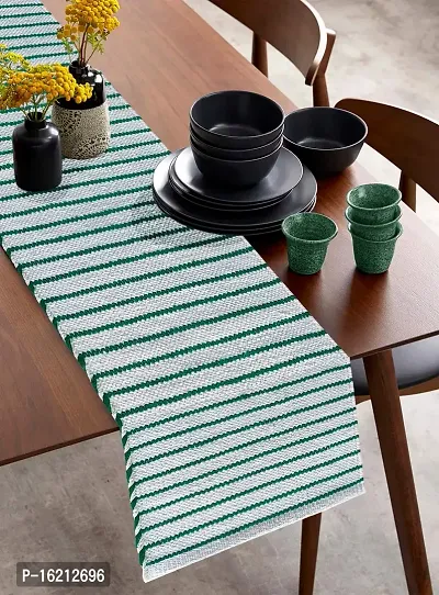 Alef Table Runner for Dining Table, Heat Resistant Striped Table Runners for Living Room 6 Seater (14x72) Inch - (A08)