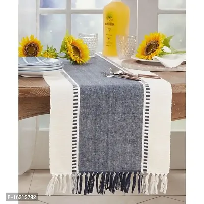 Alef Table Runner 4 Seater (14x54) for Dining Table, Heat Resistant Striped Table Runners for Living/Dining Room - (A06)