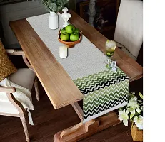 Alef Table Runner for 4 Seater (14x60) Dining Table, Heat Resistant Striped Table Runners for Living/Dining Room - (A03)-thumb2