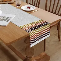 Alef Table Runner for 4 Seater (14x60) Dining Table, Heat Resistant Striped Table Runners for Living/Dining Room - (A05)-thumb3