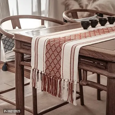 Alef Table Runner for 14x72 6 Seater Dining Table, Heat Resistant Striped Table Runners for Livingroom, Guestroom - (A04)