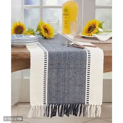 Alef Table Runner for 14x72 6 Seater Dining Table, Heat Resistant Striped Table Runners for Livingroom, Guestroom - (A06)