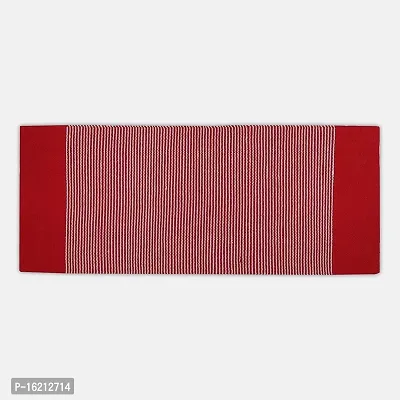 Alef Cotton Carpet (2x5 Feet) for Living Room, Bedroom, Bedside Runner, Guest Room - (Red,)-thumb5