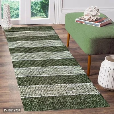 Alef? Cotton Runner Superfine Carpet |Living Room| Bedroom | Hall | School | Temple | Bedside Runner|-|24 inch x 60 inch| (Green)-thumb4