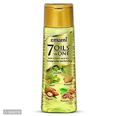 Emami 7 Oils In One Non Sticky  Non Greasy Hair Oil, 20 Times Stronger Hair, Nourishes Scalp With Goodness of Almond Oil, Coconut Oil, Argan Oil  Amla Oil, 500ml-thumb0