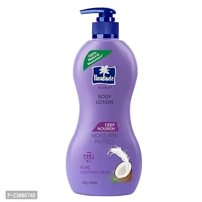 Parachute Advansed Deep Nourish Body Lotion for Women  Men, Dry Skin, 400ml | Pure Coconut Milk, 100% Natural, 72h Moisturisation