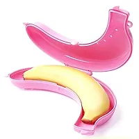 Plastic Banana Food Storage Container | Banana Case Cover | Banana box | Banana Holder Pack of 2 Piece - Multicolor-thumb3