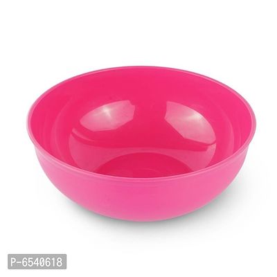 Microwave Safe Food Grade Plastic Solid Mixing Serving Pet Feeding Bowl set of 3 Pc - Multicolor-thumb5