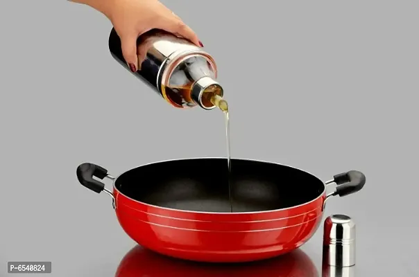Stainless Steel 1000 ML Dust and Leak Proof Cooking Oil Vinegar Dispenser Nozzle Dropper Oil Pourer Bottle, Oil Pot-thumb2