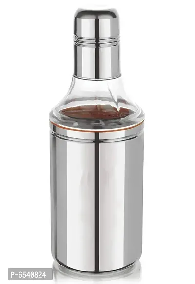 Stainless Steel 1000 ML Dust and Leak Proof Cooking Oil Vinegar Dispenser Nozzle Dropper Oil Pourer Bottle, Oil Pot-thumb5