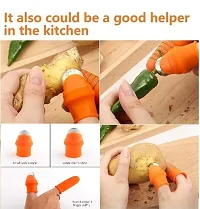 2 Pc Finger Protector Thumb Knife for Kitchen Garden Finger Cutter Tool-thumb2