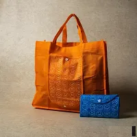 Multipurpose Foldable Reusable Smiley Printed Shopping Bag ndash; Set of 2-thumb2