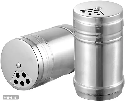 Stainless Steel Salt and pepper Shaker Set Herbs and Spice Dispenser Set Pack of 2-thumb5