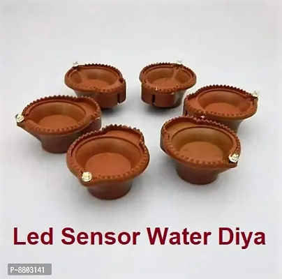 LED Water Sensor Diya Eco Friendly Non Electric Diya for Diwali and Decoration-thumb0