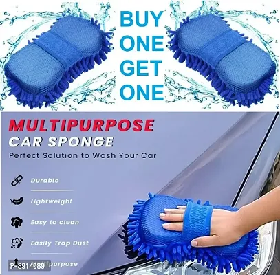 Microfiber Hand Duster Sponge Wash and  Dry Duster for intense Cleaning Car, Home, Office Multicolor