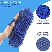 Microfiber Hand Duster Sponge Wash and  Dry Duster for intense Cleaning Car, Home, Office Multicolor-thumb1