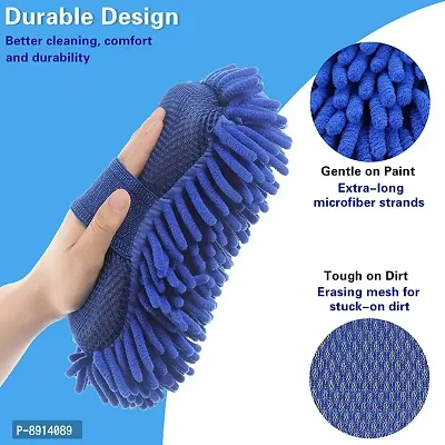 Microfiber Hand Duster Sponge Wash and  Dry Duster for intense Cleaning Car, Home, Office Multicolor-thumb2