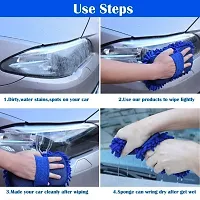 Microfiber Hand Duster Sponge Wash and  Dry Duster for intense Cleaning Car, Home, Office Multicolor-thumb2