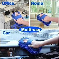 Microfiber Hand Duster Sponge Wash and  Dry Duster for intense Cleaning Car, Home, Office Multicolor-thumb3