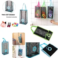 Plastic Bag Dispenser Hanging Storage Mesh Bag Trash Garbage Bag Organizer Holder- 1 Piece-thumb1