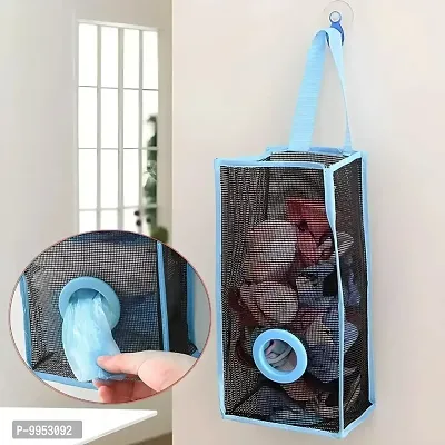 Plastic Bag Dispenser Hanging Storage Mesh Bag Trash Garbage Bag Organizer Holder- 1 Piece-thumb4