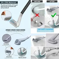 Golf Silicone Toilet Brush Toilet Cleaning Brush No Dead End Deep Cleaning Brush Pack of 2-thumb3