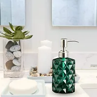 Crystal Diamond Cut Glass Liquid Soap Shampoo Gel Dispenser for Handwash - Multicolor-thumb3