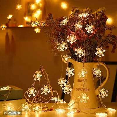 Snow Flakes Led Light String Light 3 Metre For Diwali Christmas and Festival Decoration-thumb0