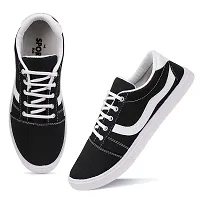 Black Canvas Casual Shoe For Men-thumb1