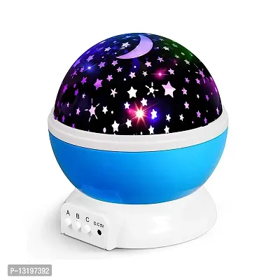 VOFFY New Star Projector LED Night Lamp 360 Degree Rotation 4 LED Bulbs Color Changing Moon Star Light Rotating Projector for Parties, Kids Bedroom, SPA, Club, Birthday Party Gift