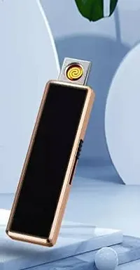 VOFFY Dual Coil USB Electric Lighter Rechargeable Windproof Coil Slim Lighter Slider Pocket Size Gadget Cigarette, Mini Cigar Coil Stylish Fancy Lighter-thumb2