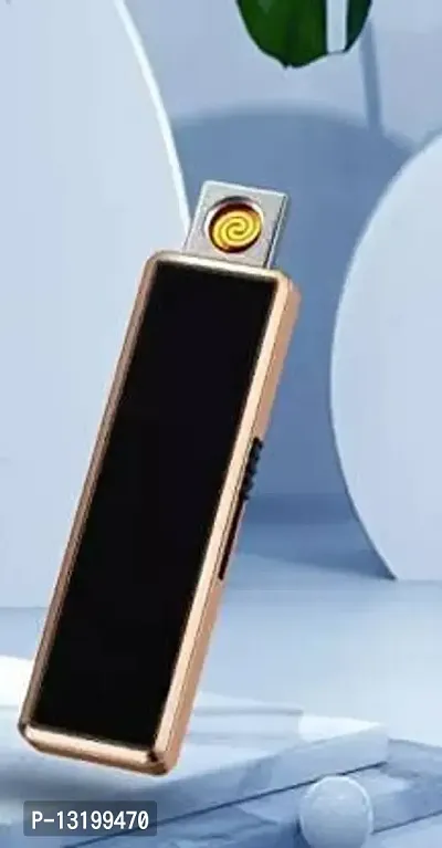 VOFFY Dual Coil USB Electric Lighter Rechargeable Windproof Coil Slim Lighter Slider Pocket Size Gadget Cigarette, Mini Cigar Coil Stylish Fancy Lighter-thumb3