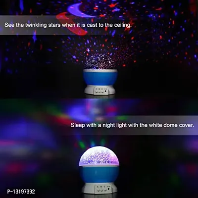 VOFFY New Star Projector LED Night Lamp 360 Degree Rotation 4 LED Bulbs Color Changing Moon Star Light Rotating Projector for Parties, Kids Bedroom, SPA, Club, Birthday Party Gift-thumb5