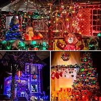 VOFFY RGB String 120 LED,s Bulb Lights 30 Meter Festival Lights [8 Modes] Multi Colour Changing Diwali Decorative Bedroom Patio Indoor Outdoor Home Halloween Durga Pooja Navraatre-Multicolor-thumb1