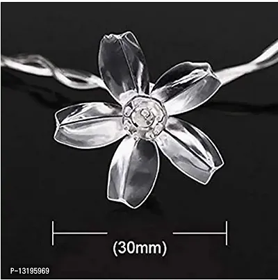 VOFFY Crystal Flower Lights 16 LED Flashing Mini Flower 3 Meter Tail Plug Connectable Cherry Novelty Lights for Party/Patio/Wedding/Diwali/Waterproof Indoor and Outdoor Flower Lights (Warm White)-thumb5