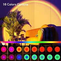 VOFFY Sunset Lamp Projection Led Lights with Remote, 16 Colors Night Light 360? Rotation Rainbow Lights 4 Modes for Photography/Selfie/ Party/Home/Living Room/Bedroom Decor, Gifts for Women  Men-thumb1