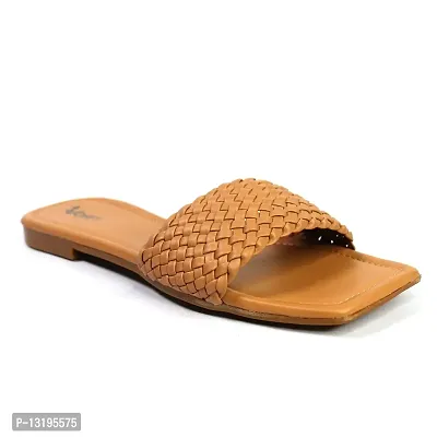 VOFFY Women Flat Sandals for Summer Comfortable & Soft Flats Trendy Two Strap Design Women Fashion Sandal Outdoor, Travel Sleeper for Women & Grils-thumb3