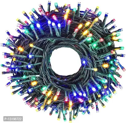 VOFFY RGB String 120 LED,s Bulb Lights 30 Meter Festival Lights [8 Modes] Multi Colour Changing Diwali Decorative Bedroom Patio Indoor Outdoor Home Halloween Durga Pooja Navraatre-Multicolor-thumb0